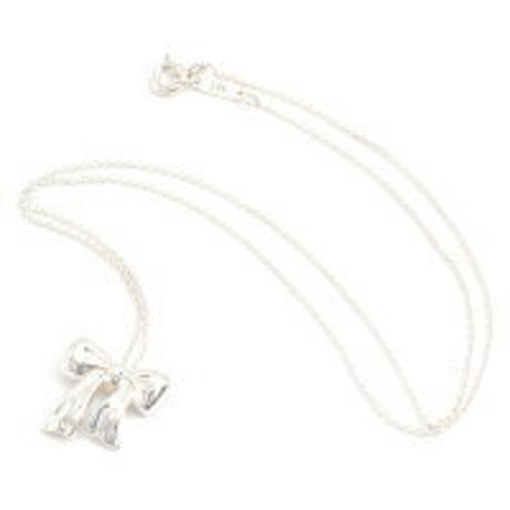Tiffany Co ribbon motif necklace silver
